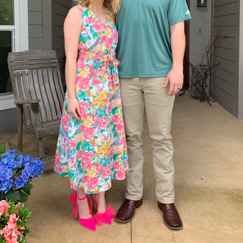 Anne Klein Floral Midi Dress